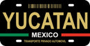 Thick Aluminum License Plate for Yucatan (Black)