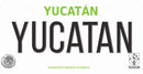 Thick Aluminum License Plate for Yucatan (White)