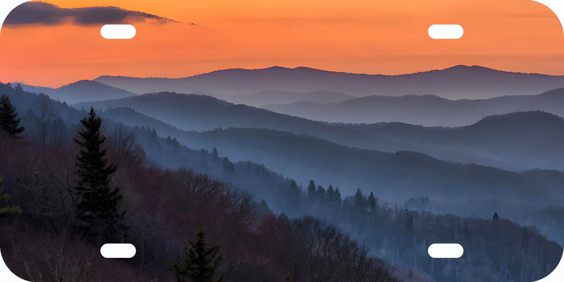 Thick Aluminum License Plate "Smoky Mountain"