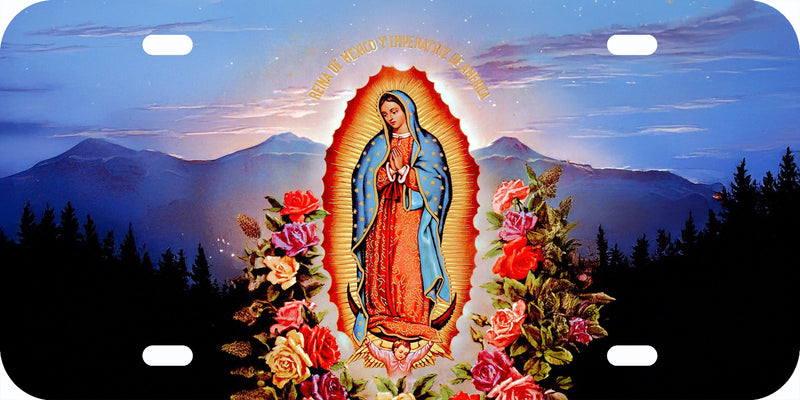 Thick Aluminum License Plate "Virgin Mary"