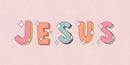 Thick Aluminum License Plate "Jesus, Pink Background"