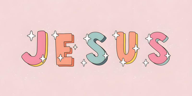 Thick Aluminum License Plate "Jesus, Pink Background"