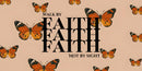 Thick Aluminum License Plate "Faith, Butterfly"