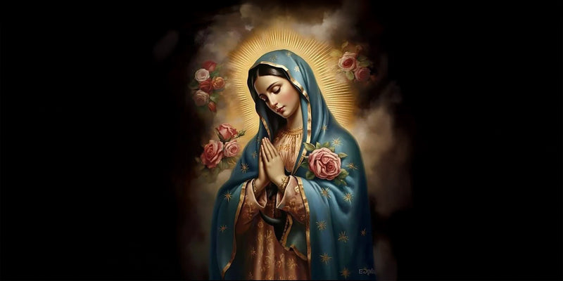 Thick Aluminum License Plate "Virgin Mary"