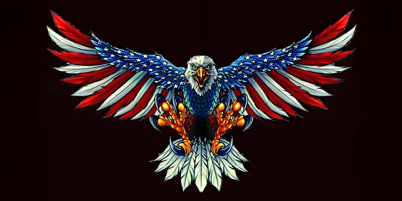 Thick Aluminum License Plate "American Eagle"