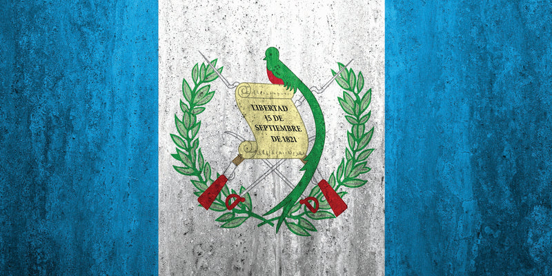 Thick Aluminum License Plate for Front of Car Truck Guatemala Flag