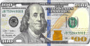 Thick Aluminum License Plate for Front of Car 100 Dollar Bill