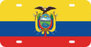 Thick Aluminum License Plate for Ecuador Flag