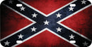 Thick Aluminum License Plate for Front of Car Truck Rebel Flag