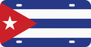 Thick Aluminum License Plate for Front of Car Truck Flag of Cuba