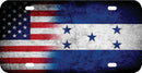 Thick Aluminum License Plate for Flag of US And Honduras