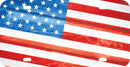 Thick Aluminum License Plate for Wooden USA Tilted Flag