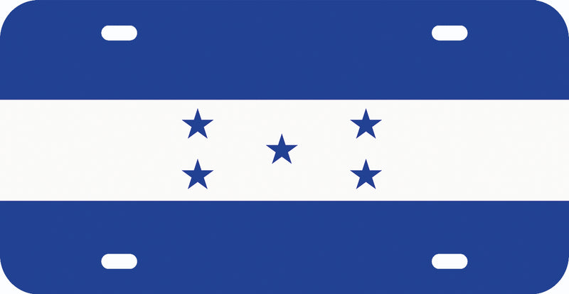 Thick Aluminum License Plate for Flag Of Honduras