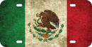Thick Aluminum License Plate for Mexico Flag, Dirty