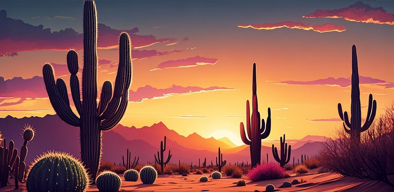 Thick Aluminum License Plate "Cactus"