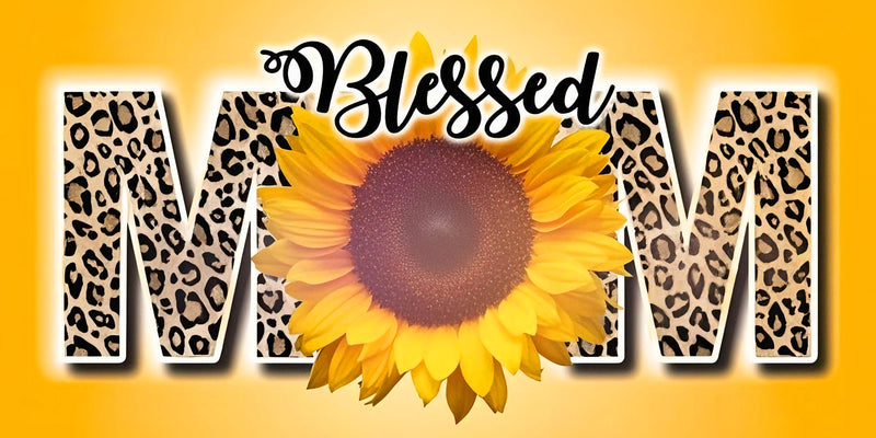 Thick Aluminum License Plate "Sunflower, Mom"