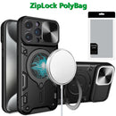 Magsafe Metal Stand Magnetic Phone Case For Iphone 16 Black