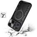 Magsafe Metal Stand Magnetic Phone Case For Iphone 16 Black
