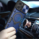 Magsafe Metal Stand Magnetic Phone Case For Iphone 16 Pro Blue