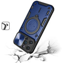Magsafe Metal Stand Magnetic Phone Case For Iphone 16 Pro Max Blue