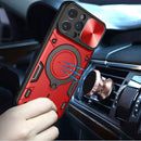 Magsafe Metal Stand Magnetic Phone Case For Iphone 16 Pro Max Red