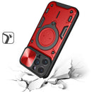 Magsafe Metal Stand Magnetic Phone Case For Iphone 16 Pro Max Red