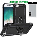 Apple iPhone 16E Magnetic Case Hybrid Metal Ring Holder Stand