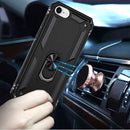 Apple iPhone 16E Magnetic Case Hybrid Metal Ring Holder Stand