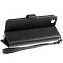 For iPhone 16E Wallet Case Double Fold with Extra Card Slots Black
