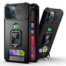 For Samsugn S24 Ultra Armor Magnetic Case Hybrid Metal Ring Holder Stand