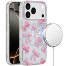 For iPhone 17 Pro Max Magnetic Double Layer Design Case - Bow Knot