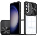For Samsung S24 FE Fusion Transparent Clear Hybrid -Black