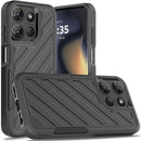 For Moto Edge 2025 lined shockproof dual layer hybrid - Black