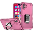 For Apple iPhone 16 Armor Magnetic Case Hybrid Metal Ring Holder Stand