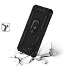 For Motorola Edge 2025 Ring Magnetic Kickstand Hybrid Case Cover - Black