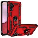For Samsung S24/S25 Armor Magnetic Case Hybrid Metal Ring Holder Stand Red