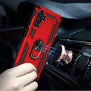 For Samsung S24+/25+ Armor Magnetic Case Hybrid Metal Ring Holder Stand Red