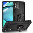 For Motorola G Power 5G 2024 Armor Magnetic Case Hybrid Metal Ring Holder Stand-Black (Copy)