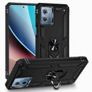 Motorola Moto G Stylus 5G 2023 Armor Magnetic Case Hybrid Metal Ring Holder Stand Black