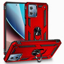 Motorola Moto G Stylus 5G 2023 Armor Magnetic Case Hybrid Metal Ring Holder Stand Red