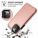 For Apple iPhone 14 Pro Max/15 Pro Max (6.7") Wallet Card Case Magnetic Light Weight Stand-Rose Gold