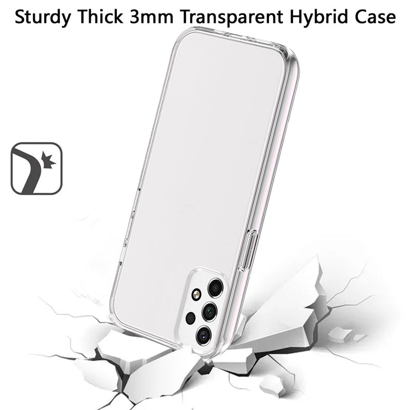 2mm Thick Clear Hard Shockproof Case Cover for Samsung A54 5G