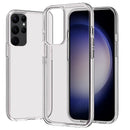 For Samsung S24/S25 Clear Transparent Hybrid Case Cover - Clear PC + Clear TPU