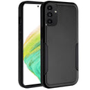 For Samsung A54 Tough Strong Dual Layer Flat Hybrid Case Cover - Black