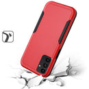 For Samsung A54 Tough Strong Dual Layer Flat Hybrid Case Cover - Red