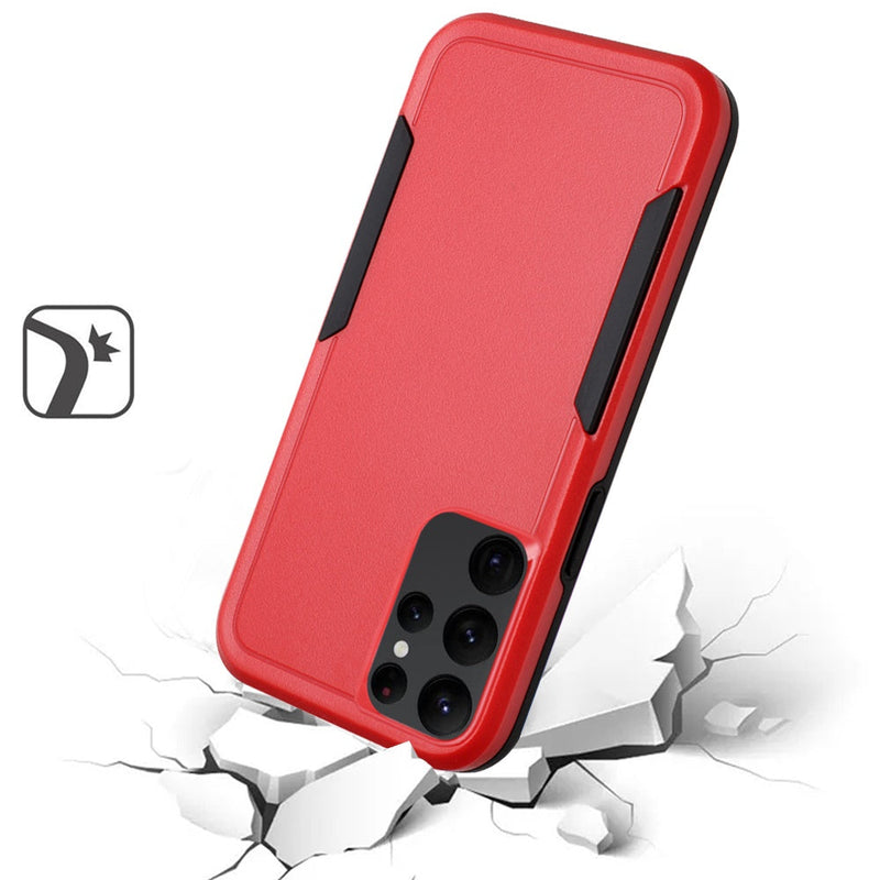 For Samsung S24 Ultra Tuff Anti-Slip Hybrid Case Cover - Red