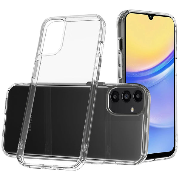 2mm Thick Clear Hard Shockproof Case Cover for Samsung A15 5G