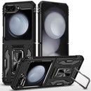 For Samsung Z Flip 6  Metal Ring Movable Camera Window Hybrid Case