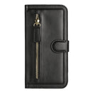 For Samsung A14 5G Premium Wallet MultiCard Holder Money Zipper With Magnetic Flap - Black