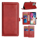 For Samsung A54 Wallet Premium PU Vegan Leather ID Multiple Card Holder Money with Strap - Red